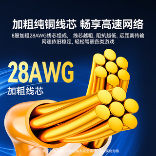  SAMZHE/山泽 双屏蔽 万兆网线  5米
