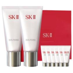 SK-II 女士洁面120g*2氨基酸洗面奶sk2化妆护肤套装礼盒七夕情人节礼物