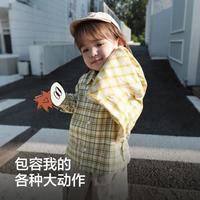 巴拉巴拉 balaone宝宝长袖衬衫男童女童格子衬衫外套2025秋款