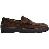 托德斯TOD'S2025秋冬男士绒面皮革乐福鞋时尚休闲男鞋 褐色 42