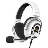 硕美科(SOMIC)G936 PRO+游戏耳机头戴式指挥官带麦赛事级电脑电竞耳麦7.1声道CS2吃鸡打瓦 星河白USB版 白色有线7.1版【USB】