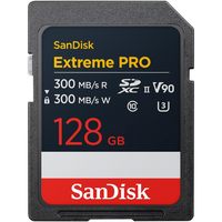 SanDisk 闪迪 128GB SD内存卡 V90 8K U3 C10 高速相机存储卡 读写速300MB/s IP68 6米防摔影院级高清拍摄