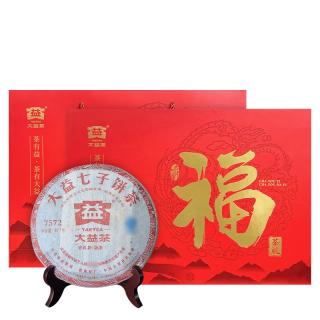 大益茶叶 普洱茶熟茶 经典标杆2011年7572礼盒357g 