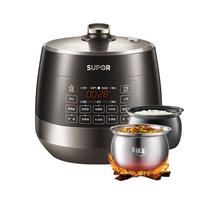 苏泊尔（SUPOR）0涂层精钢球釜电压力锅5L双胆全自动智能预约 家用触控煲汤煮饭 SY-50YC5011Q电饭煲高压锅3-6人 【精钢球釜】0涂层 煮| 5L