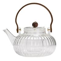 耐热花瓣玻璃煮茶壶家用花茶提梁壶电陶炉围炉煮茶器过滤泡茶