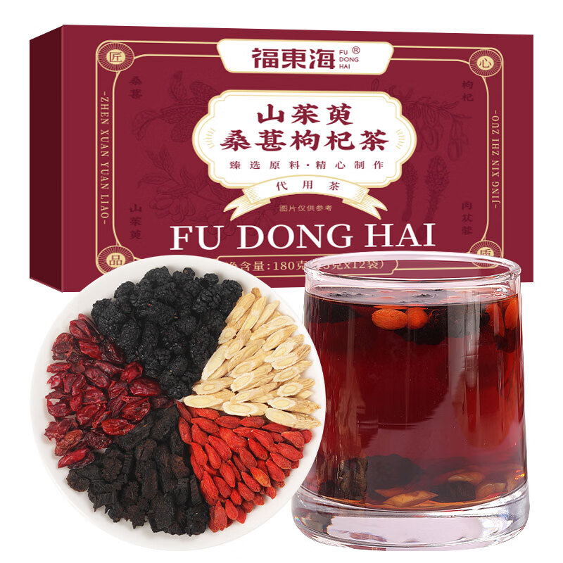 福东海百年 山茱萸桑葚枸杞茶 15g*12袋 花果茶