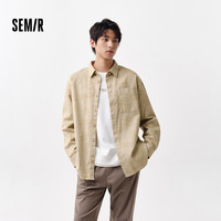Semir 森马 男纯色印花衬衫