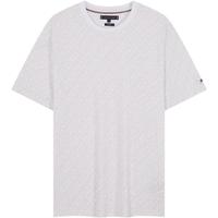 TOMMY HILFIGER 男士纯棉平纹满印短袖T恤