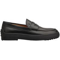 TOD'S托德斯2025秋冬男士皮革冬季乐福鞋时尚休闲男鞋 黑色 41.5