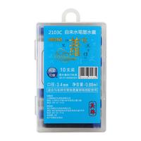 英雄(HERO)可擦墨囊 2103C可替换一次性墨胆 消字笔魔笔可擦 3.4mm口径 10支装 蓝色 3.4纯蓝-10支装-魔笔可擦