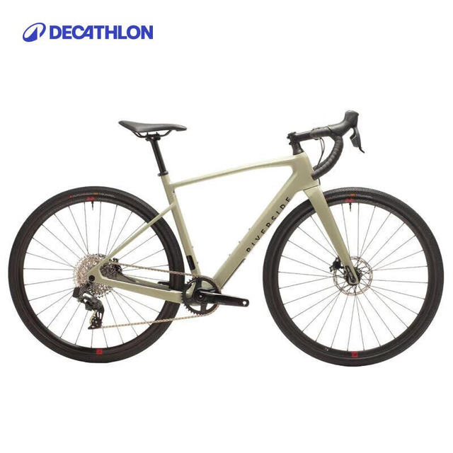 DECATHLON 迪卡侬 GCR砾石公路自行车竞速越野超快超轻碳纤维全地形赛车OVB1 青玉色