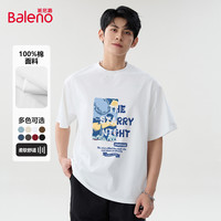 Baleno 班尼路 男士纯棉短袖T恤 2024010208-23PD16-BNL3