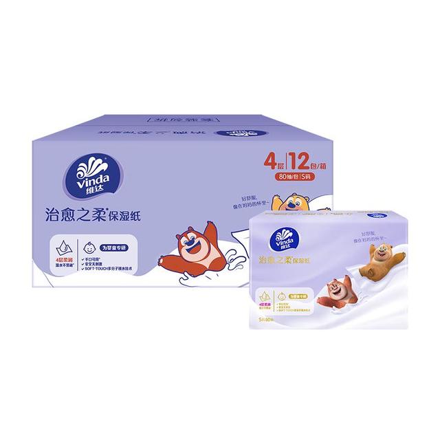 维达 棉韧系列 抽纸 3层108抽24包(195*133mm)