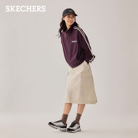 斯凯奇2025秋季女短款针织外套运动休闲小个子夹克立领棒球服