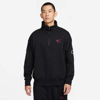 NIKE 耐克 男士加绒上衣 OVERSIZE风针织印花宽松立领卫衣套头衫