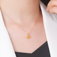 蒂蔻 Tico 足金女神的皇冠项链 5D硬金吊坠