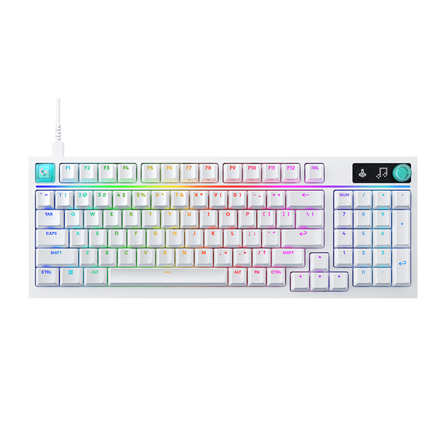 罗技 logitech 闪逸龙 G316 X 8K客制化游戏键盘白色L轴
