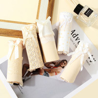 雅鹿女内裤纯棉裆舒适少女三角裤头中腰可爱清纯 【5条装】幸运海星 M