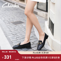 Clarks 其乐 轻舞系列女鞋通勤一脚蹬方头乐福鞋 261746824 35.5