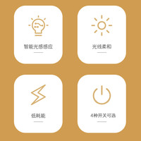 美的 Midea小夜灯卧室儿童睡眠灯婴儿喂奶柔光护眼光控感应床头灯氛围灯