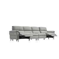 左右零靠墙电动功能沙发高脚可进扫地机皮艺沙发6072 大四双 灰