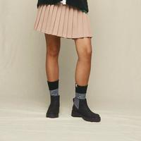 UGG 秋冬女士纯色厚底粗跟休闲靴切尔西短靴 1166758黑色