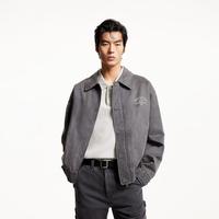 JACK&JONES 杰克琼斯 春秋外套男装潮流舒适翻领字母刺绣衣身水洗户外夹克外套男款上衣