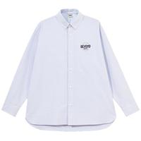 JACK&JONES 春秋简约宽松纯棉舒适条纹牛津纺刺绣装饰潮流长袖衬衫男装上衣