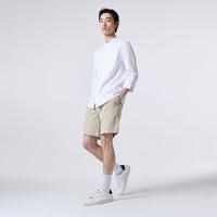 直筒版型立领七分袖简约潮舒适男士休闲衬衫男装