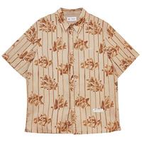 JACK&JONES 夏季略宽松满印舒适刺绣百搭休闲风潮流短袖衬衫男装