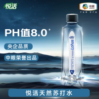 悦活 弱碱性苏打水 388ml×12瓶整箱装 优质天然无糖苏打水