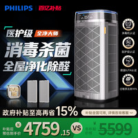 飞利浦 空气净化器消毒机去除甲醛除菌家用卧室宠物净化机AC9008