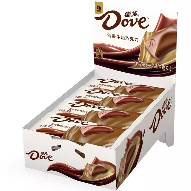 Dove 德芙 丝滑牛奶巧克力 224g*1盒