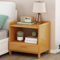 竹艺佳 卧室柜床头柜 原色 大一抽