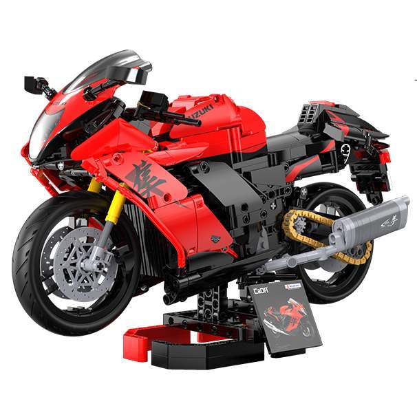 新品发售：咔搭 C64051 铃木隼摩托车 1:6 积木模型