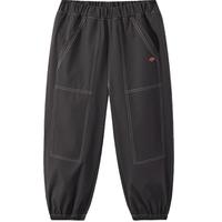 马骑顿 男童25秋户外工装裤露营登山束脚裤简约亲肤休闲裤 碳黑 160