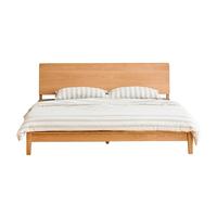 小半实木床双人床北欧日式小户型卧室简约床家具稳稳床1.8米x2米 稳稳床樱桃木色【1.8*2m】