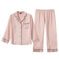 丝界重磅19真丝睡衣女极简色桑蚕丝高级家居服可外穿