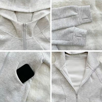 浪莎摇粒绒卫衣女修身外套春秋款2025年防风保暖小个子休闲运动上衣 石墨灰【保暖不臃肿】 L (120-140斤)