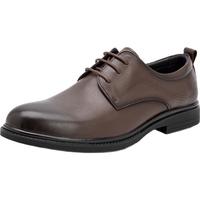Bata 正装鞋男透气正装鞋男增高德比鞋通勤商务鞋婚鞋 棕色-EKA01 42 棕色-EKA01 牛皮