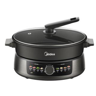 美的（Midea）电火锅 电炒锅 电煮锅家用多用途锅火锅锅多功能宿舍电热锅4.5L大容量DHE30H4