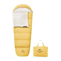 Naturehike挪客户外儿童成长信封睡袋学校小午休午睡被中大童户外露营春秋冬 舒适温度12℃/芸苔黄1.1kg