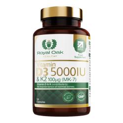Royal Oak Health 皇家橡树维生素d3k2成人备5000IU孕25羟基维生素dvitamin d3