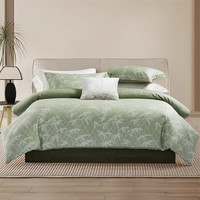  MERCURY/水星家纺 长绒棉纯棉面料 被套  长绒棉被套（竹影绿） 220cm×240cm