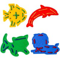 儿童早教益智穿线玩具动物水果穿线板幼儿园精细动作训练教具积木