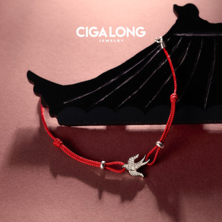 CIGALONG 毕雯珺张予曦同款CIGALONG龙梓嘉飞燕红宝石手绳新中式珠宝
