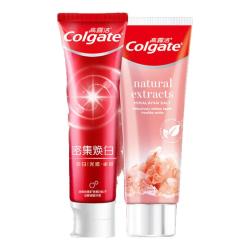 高露洁 喜马粉盐密集焕白牙膏240g含氟薄荷香卓效去渍双效焕白国产