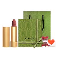 移动端、京东百亿补贴：GUCCI 口红绒雾哑光208碎花丝润套装唇釉礼盒装505  绒雾口红 208#甜飒蜜桃