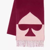 值选：Kate Spade 羊毛羊绒混纺宽松流苏围巾