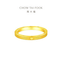 新婚“淘金”指南：CHOW TAI FOOK 周大福 ING系列 520时钟黄金情侣对戒(工费:160计价)F222351 11号 足金 约4.40g